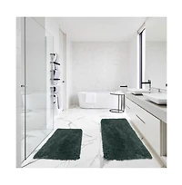 2 Piece Ultra Soft Non Slip Shaggy Bath Rug - Small & Medium