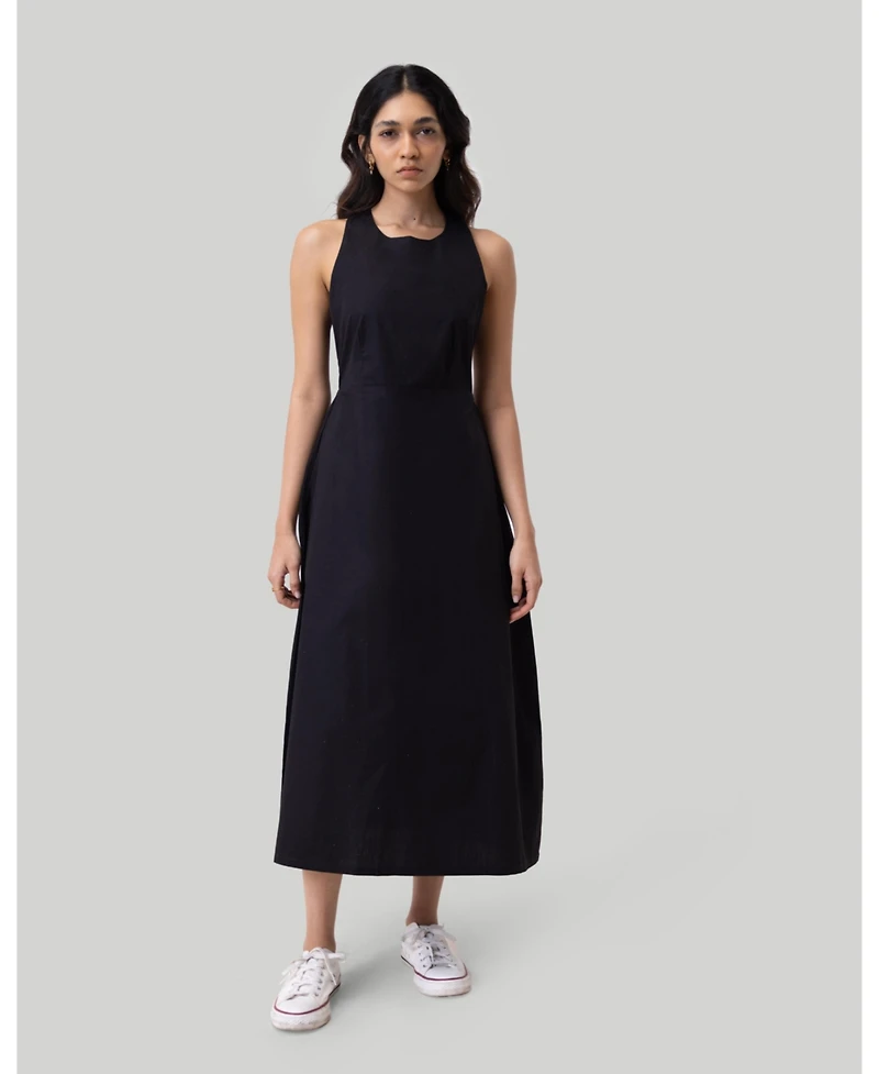 Women's Cross-back Midi Dress