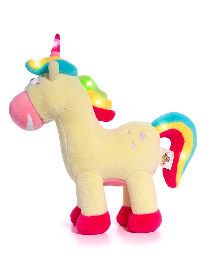 Geoffrey's Toy Box 14" Glow Brights Toy Plush Led with Sound Unicorn, Created for Macys