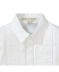 Hope & Henry Boys' Tuxedo Button Down Shirt, Infant