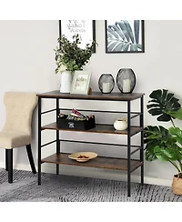 Homcom Three-Tier Storage Rack Foot Adjusted Multi-functional Space Saving