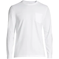 Lands' End Men's Super-t Long Sleeve T-Shirt with Pocket