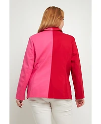 English Factory Plus Color Block Blazer