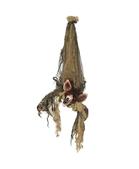 Outsunny 36" Animated Scare Prop Hanging Bat, Indoor Halloween Decorations