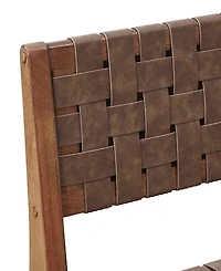 Ink+Ivy Oslo 24" High Faux Leather Woven Counter Stool