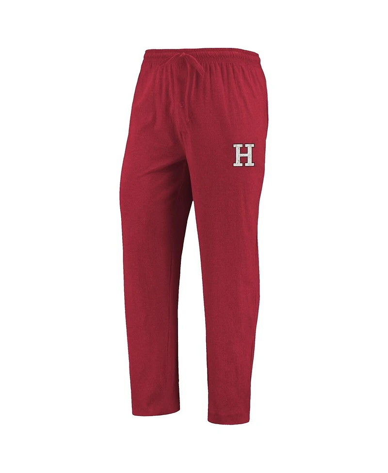 Men's Concepts Sport Crimson, Heathered Charcoal Harvard Crimson Meter Long Sleeve T-shirt and Pants Sleep Set