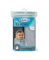 Graco Pack and Play Quick Connect Playard Water Resistant Sheets, Pack of 2