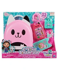 Gabby's Dollhouse, Gabby Girl On-The-Go Travel Set, Pretend Play Travel Toys, Toy Passport, Toy Phone and Compass Charm