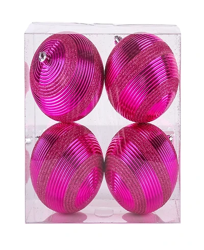 National Tree Company First Traditions 4 Piece Shatterproof Swirling Ornaments