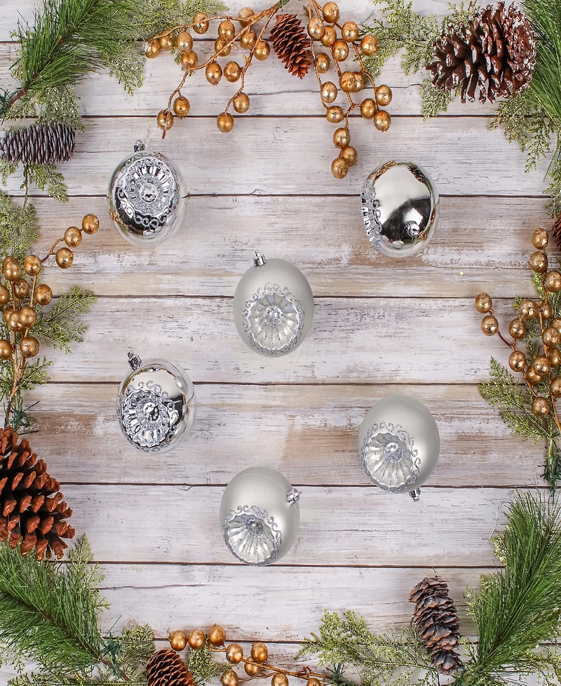 National Tree Company First Traditions 6-Piece Shatterproof Glittering Ornaments