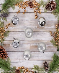 National Tree Company First Traditions 6-Piece Shatterproof Glittering Ornaments