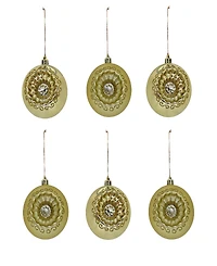National Tree Company First Traditions 6-Piece Shatterproof Glittering Ornaments