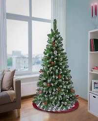 National Tree Company 4.5 ft. Cullen Hinged Tree w/ 17 Berries & 17 Pinecones
