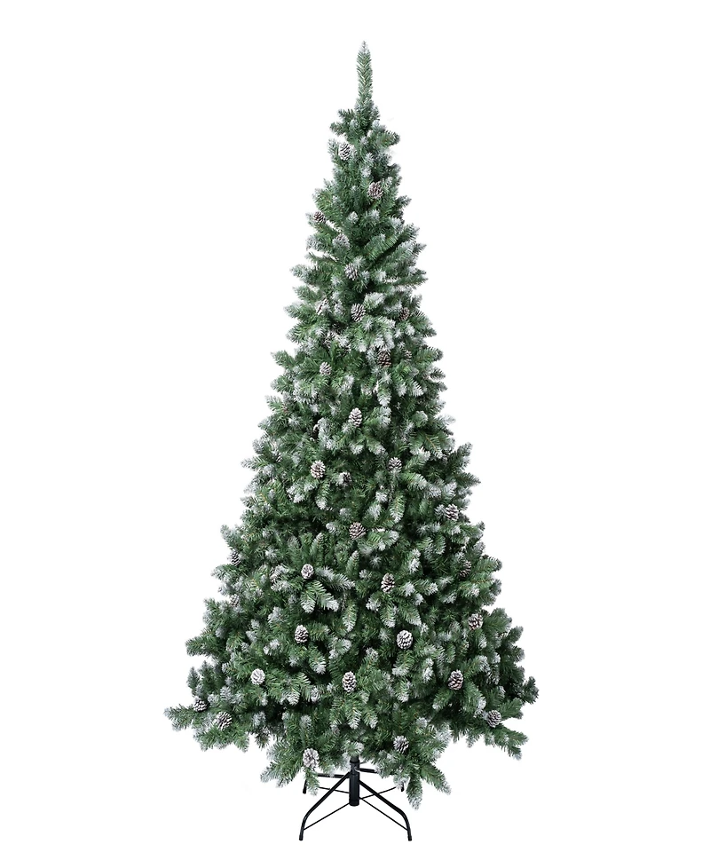 National Tree Company 6 ft. Oakley Hills Snow Hinged Tree with 53 Pine Cones