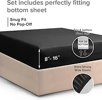 Cgk Unlimited Deep Pocket 14 - 16 Inch Microfiber Fitted Sheet Twin Extra Long