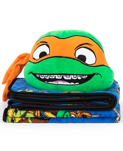 Teenage Mutant Ninja Turtle Movie Mayhem Nogginz Pillow & Travel Throw Set