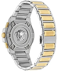 Versace Men's Swiss Chronograph Greca Extreme Two-Tone Stainless Steel Bracelet Watch 45mm