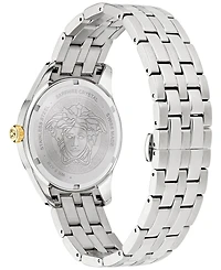 Versace Men's Swiss Greca Time Gmt Stainless Steel Bracelet Watch 41mm