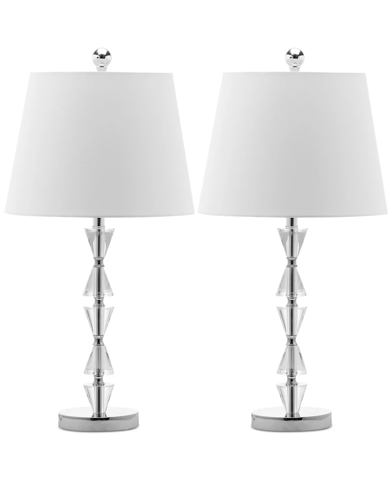 Safavieh Set of 2 Deco Prisms Crystal Lamps
