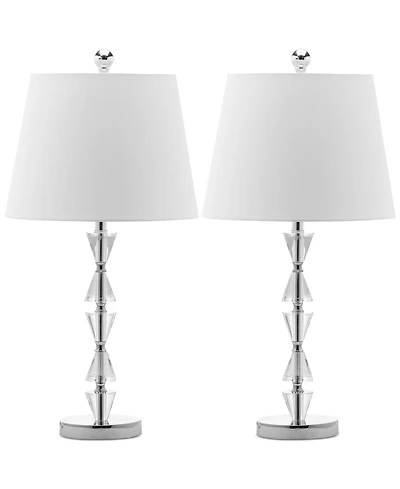 Safavieh Set of 2 Deco Prisms Crystal Lamps