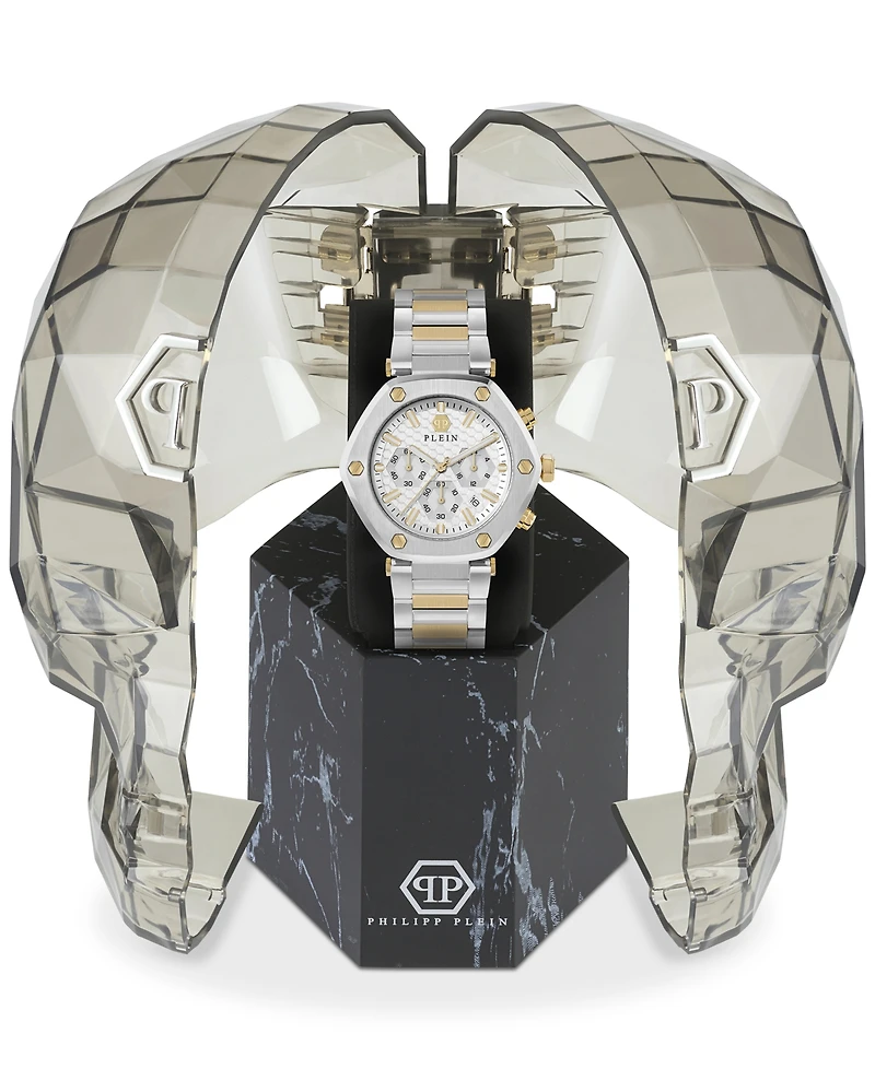 Philipp Plein Men's The Hexagon Chronograph Two-Tone Stainless Steel Bracelet Watch 42mm