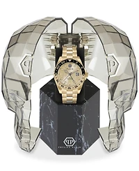 Philipp Plein Men's Gmt-i Challenger Gold-Tone Stainless Steel Bracelet Watch 44mm