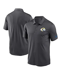 Men's Nike Anthracite Los Angeles Rams Franchise Team Logo Performance Polo Shirt