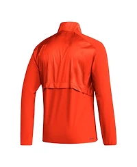 Men's adidas Orange Miami Hurricanes Sideline Aeroready Raglan Sleeve Quarter-Zip Jacket