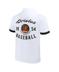Men's Darius Rucker Collection by Fanatics White Baltimore Orioles Bowling Button-Up Shirt