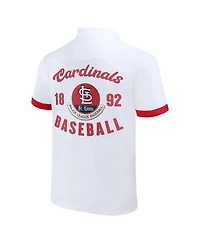 Men's Darius Rucker Collection by Fanatics White St. Louis Cardinals Bowling Button-Up Shirt