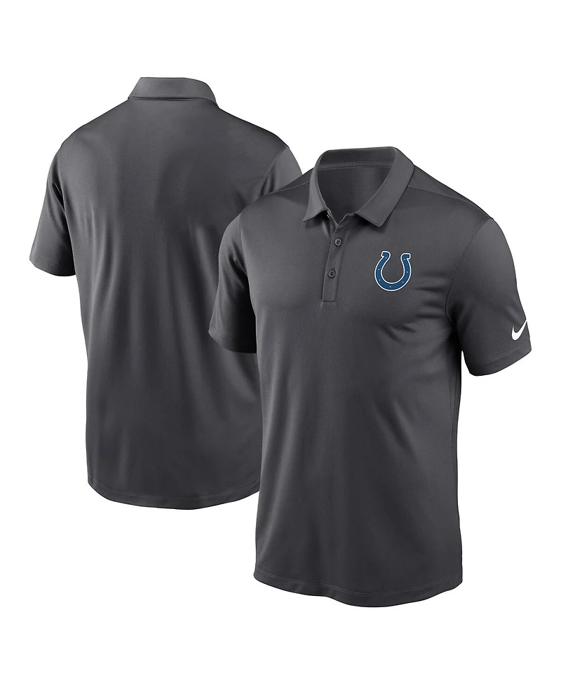 Men's Nike Anthracite Indianapolis Colts Franchise Team Logo Performance Polo Shirt