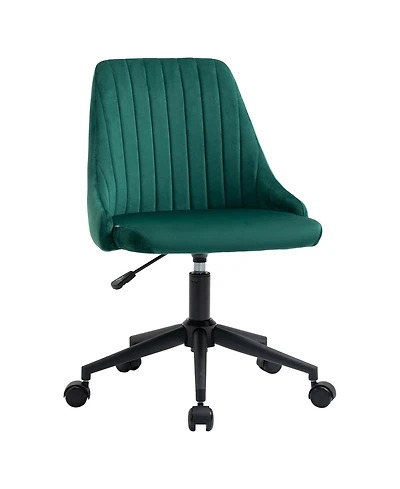 Vinsetto Velvet-Touch Mid-Back Armless Computer Office Task Chair Seat,