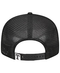 Men's New Era Black Texas Rangers Trucker 9FIFTY Snapback Hat