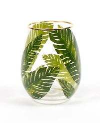 8 Oak Lane Botanical Stemless Wine Glasses, Set of 4