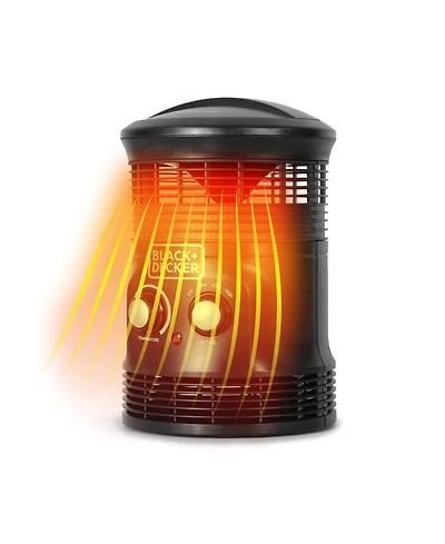 Black and Decker Electric Heater, 360° Surround Portable Heater， Space Heater with 3 Settings and Manual Controls