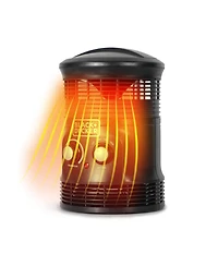 Black and Decker Electric Heater, 360° Surround Portable Heater， Space Heater with 3 Settings and Manual Controls