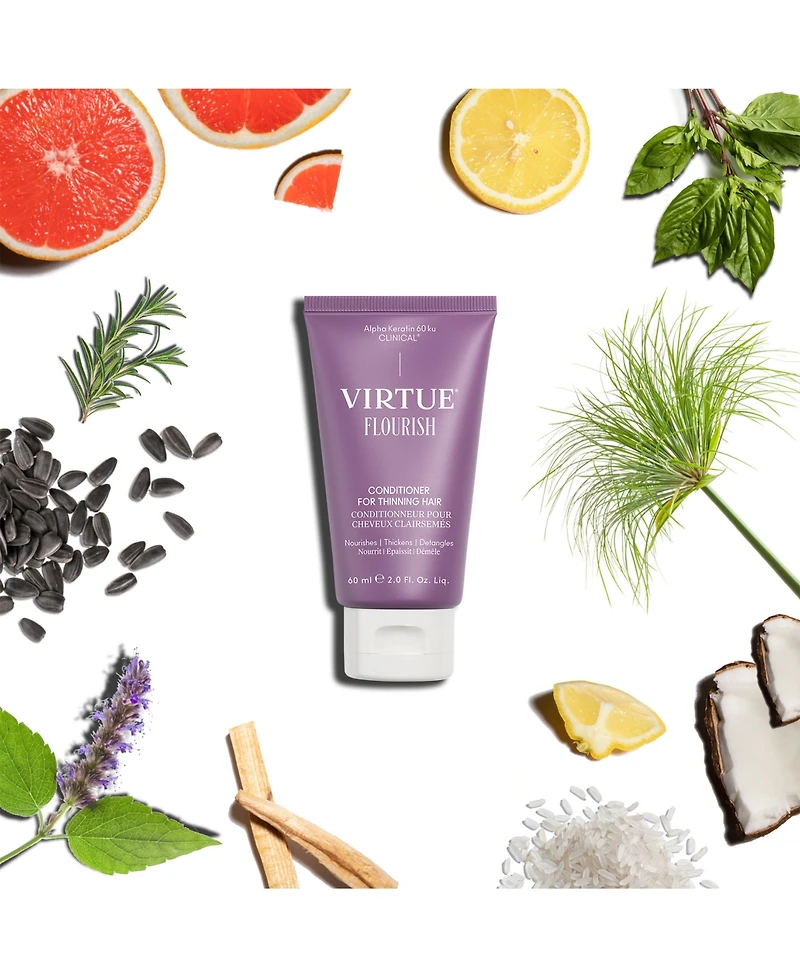 Virtue Flourish Conditioner For Thinning Hair, 2 oz.