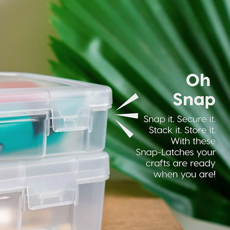 Iris 10 Pack Small Plastic Hobby Art Craft Supply Organizer Storage Containers with Latching Lid