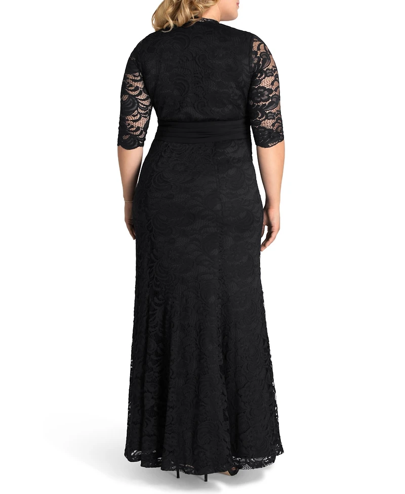 Kiyonna Plus Screen Siren Lace Evening Gown