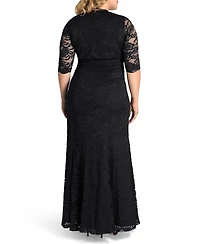Kiyonna Plus Screen Siren Lace Evening Gown