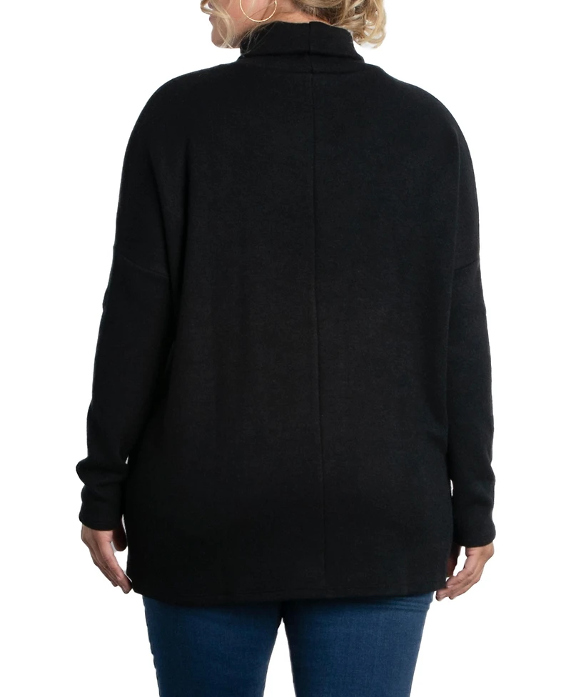 Women's Plus Paris Turtleneck Tunic Sweater