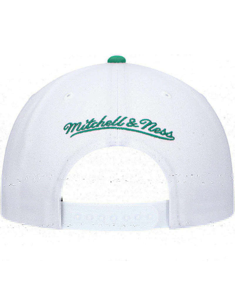Men's Mitchell & Ness White, Green Boston Celtics Hardwood Classics Core 2-Tone 2.0 Pro Snapback Hat