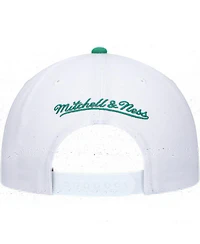 Men's Mitchell & Ness White, Green Boston Celtics Hardwood Classics Core 2-Tone 2.0 Pro Snapback Hat
