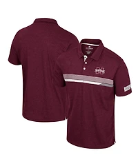 Men's Colosseum Maroon Mississippi State Bulldogs No Problemo Polo Shirt