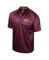 Men's Colosseum Maroon Minnesota Golden Gophers Honeycomb Raglan Polo Shirt