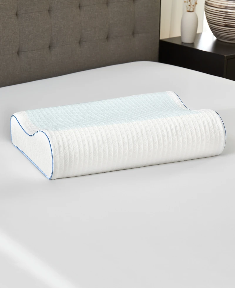 ProSleep Cooling Gel Overlay Memory Foam Pillow, Contour