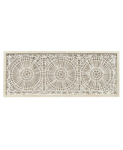 Ink+Ivy Henna 40" x 16" x 1" Framed Medallion Rice Paper Shadow Box Wall Decor
