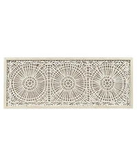 Ink+Ivy Henna 40" x 16" x 1" Framed Medallion Rice Paper Shadow Box Wall Decor