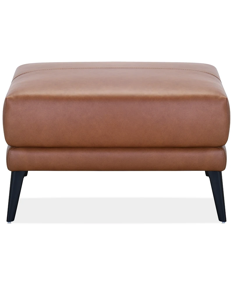Keery 32" Leather Ottoman, Created for Macy's