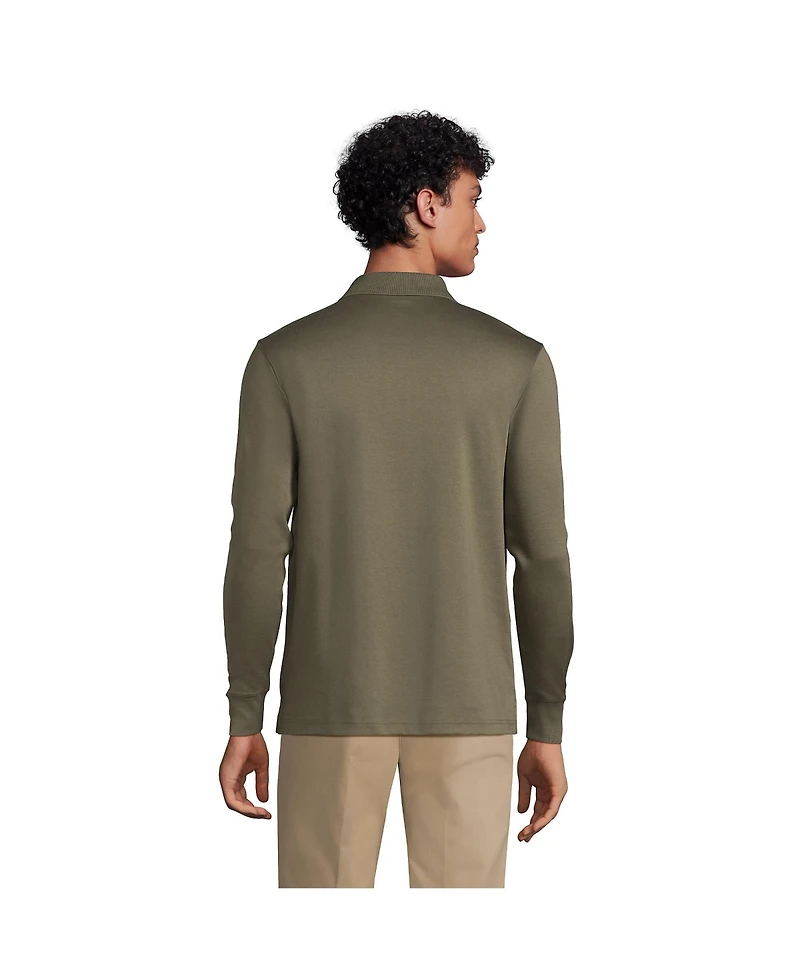 Lands' End Men's Long Sleeve Cotton Supima Polo Shirt
